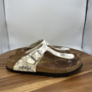 Papillio by‎ Birkenstock Gizeh Sandals Floral Flower Women's EU 37 6-6.5 Regular